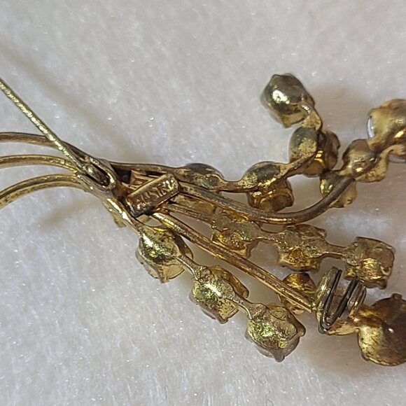 Vintage Austrian Brooch & Clip on Earring Set - Picture 7 of 14